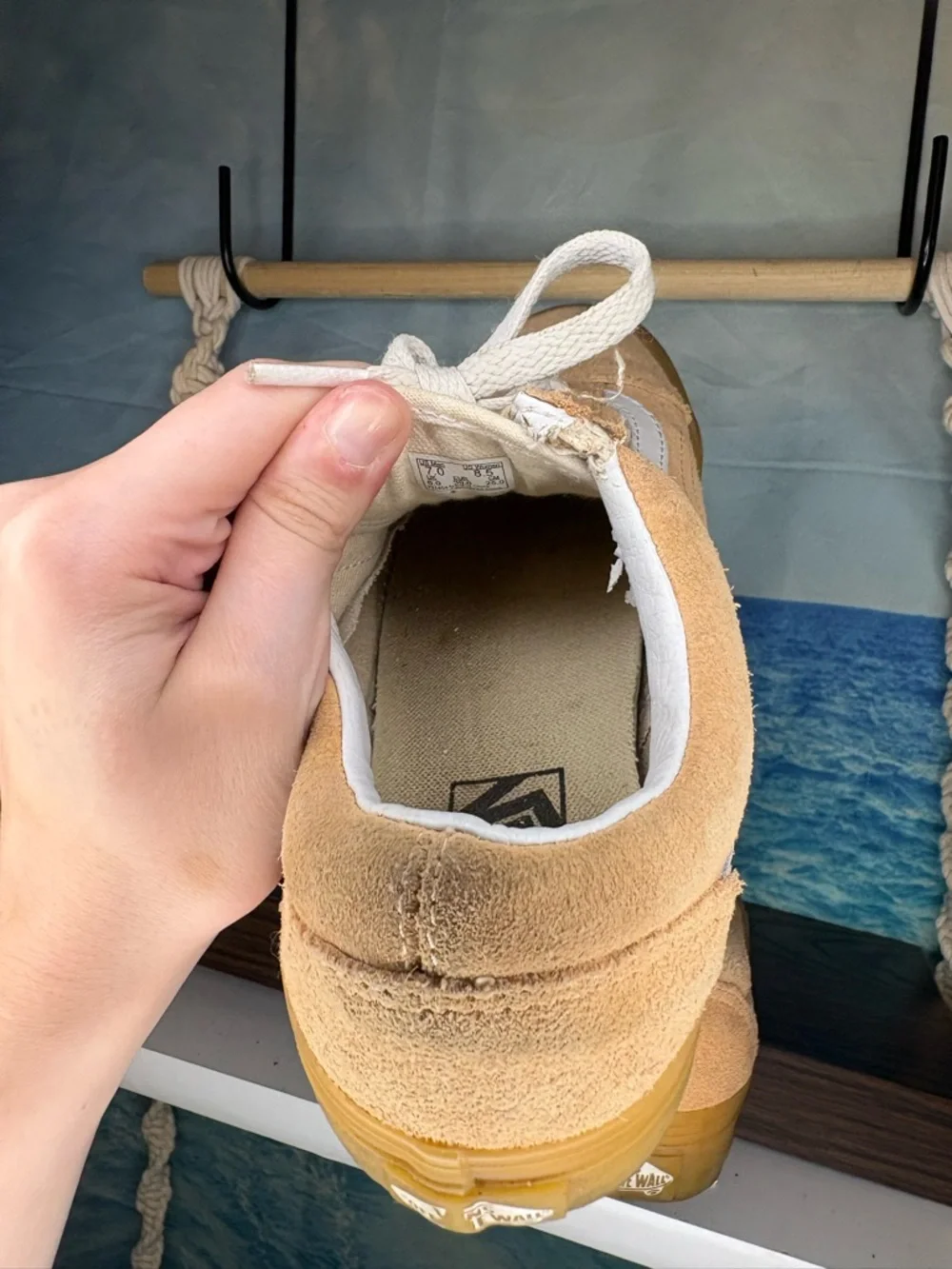 Vans Old Skool Suede Sneaker in Peach